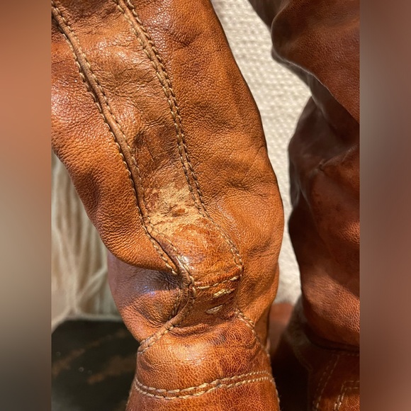 FRYE Tan Leather Heeled Boots - Picture 5 of 12